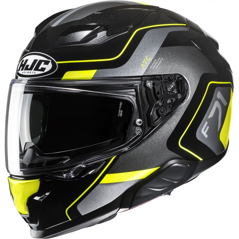 Интегрална мотоциклетна каска HJC F71 Arcan MC3H черно-сиво-флуорово жълто