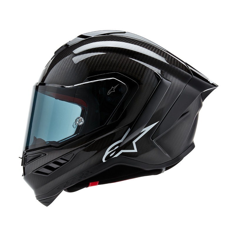 Мотоциклетна каска с пълно лице Alpinestars Supertech R-10 Solid въглеродно черно