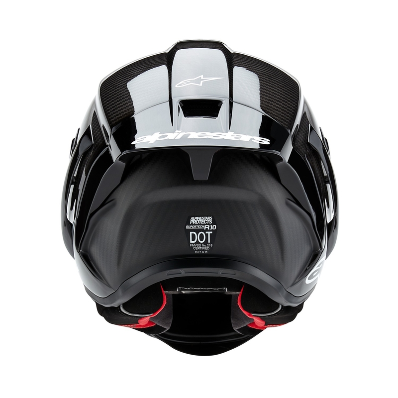 Мотоциклетна каска с пълно лице Alpinestars Supertech R-10 Solid въглеродно черно
