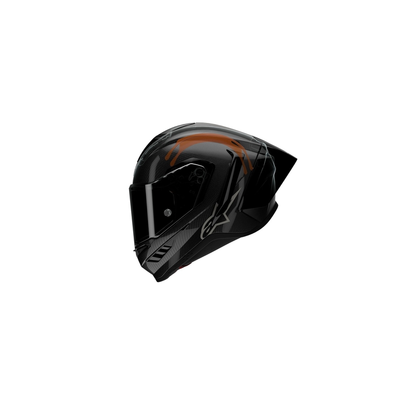 Мотоциклетна каска с пълно лице Alpinestars Supertech R-10 Solid въглеродно черно