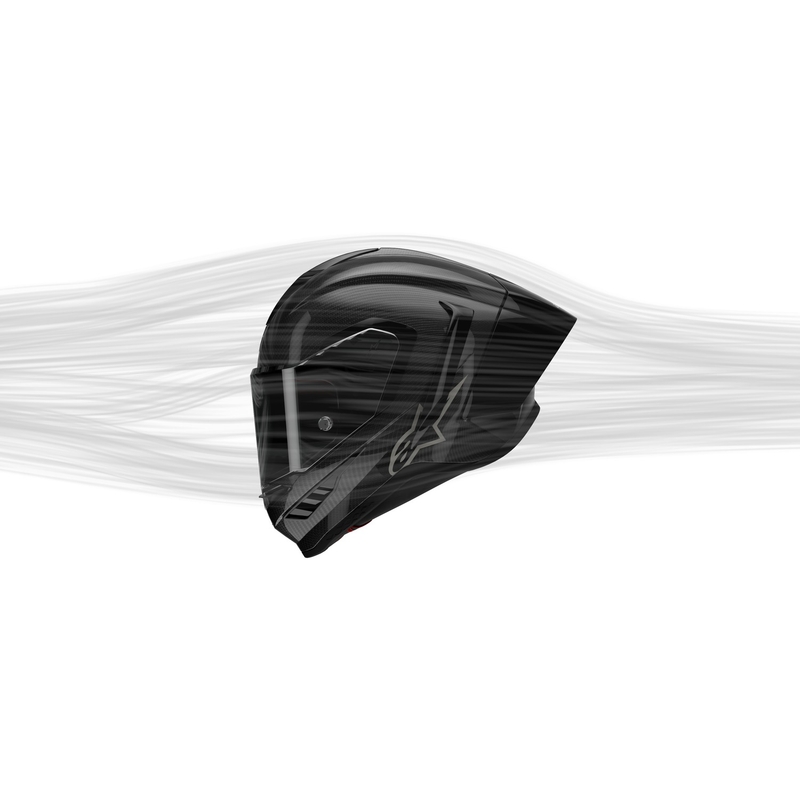 Мотоциклетна каска с пълно лице Alpinestars Supertech R-10 Solid въглеродно черно