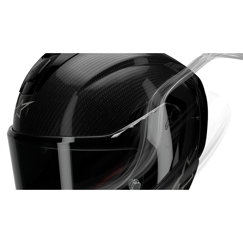 Мотоциклетна каска с пълно лице Alpinestars Supertech R-10 Solid въглеродно черно
