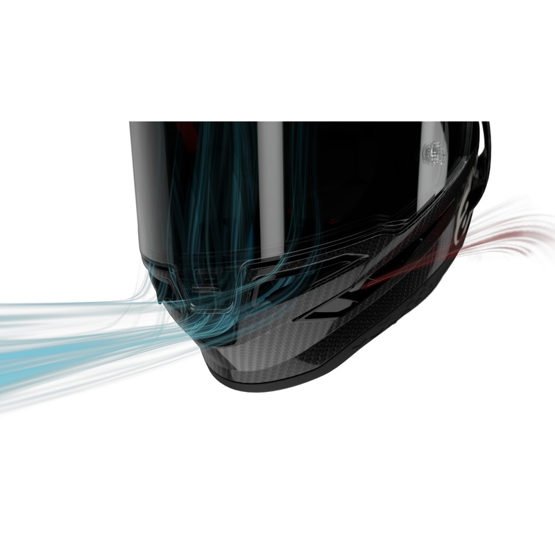 Мотоциклетна каска с пълно лице Alpinestars Supertech R-10 Solid въглеродно черно