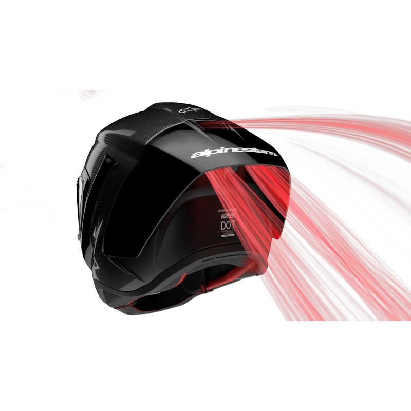 Мотоциклетна каска с пълно лице Alpinestars Supertech R-10 Solid въглеродно черно