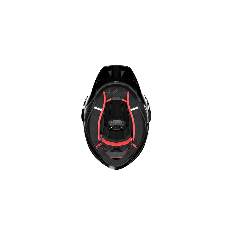 Мотоциклетна каска с пълно лице Alpinestars Supertech R-10 Solid въглеродно черно