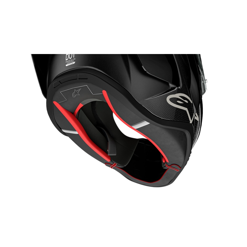 Мотоциклетна каска с пълно лице Alpinestars Supertech R-10 Solid въглеродно черно