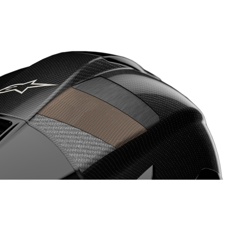 Мотоциклетна каска с пълно лице Alpinestars Supertech R-10 Solid въглеродно черно