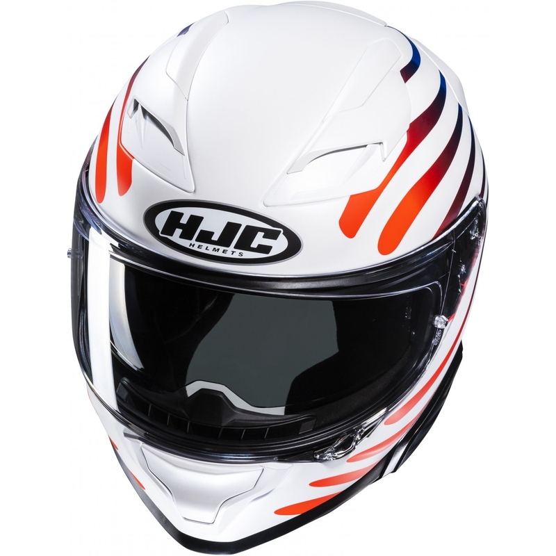 Интегрална мотоциклетна каска HJC F71 Zen MC21SF бяла и дъгова
