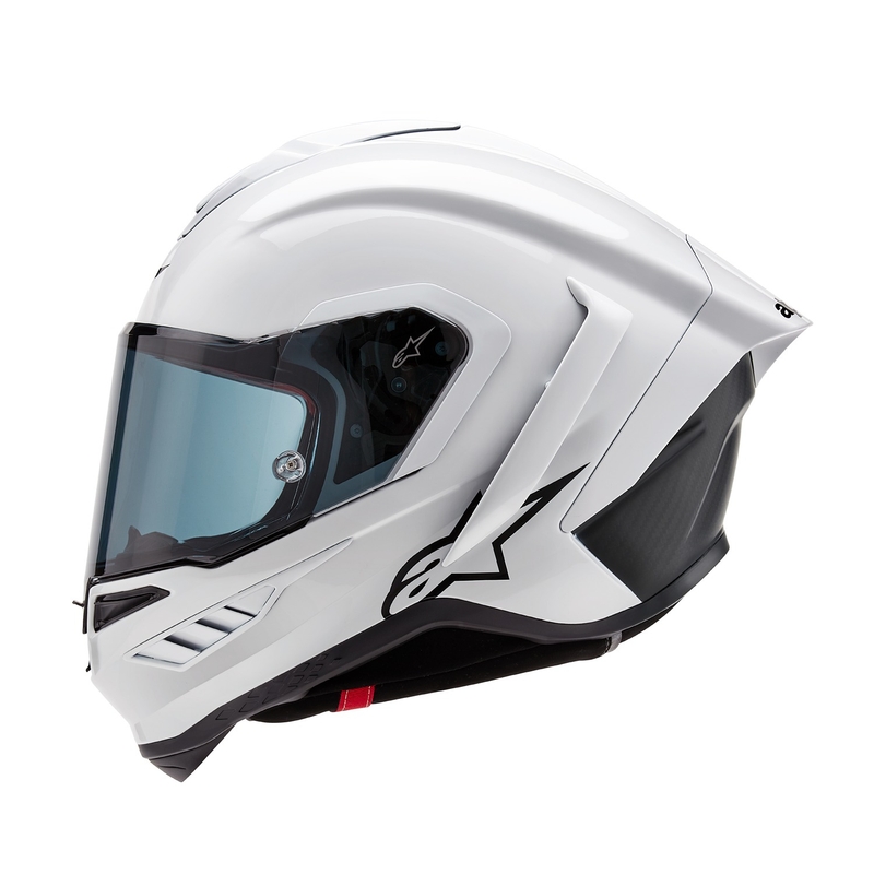 Alpinestars Supertech R-10 Solid carbon white matt integral мотоциклетна каска