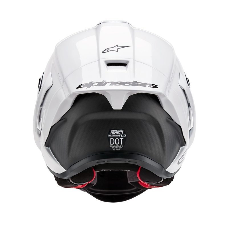 Alpinestars Supertech R-10 Solid carbon white matt integral мотоциклетна каска
