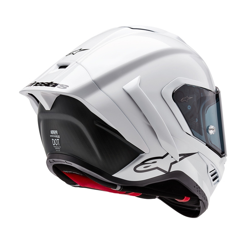 Alpinestars Supertech R-10 Solid carbon white matt integral мотоциклетна каска
