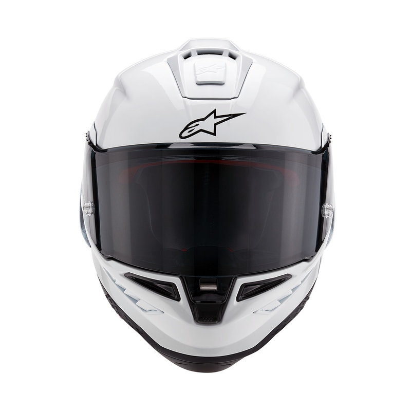 Alpinestars Supertech R-10 Solid carbon white matt integral мотоциклетна каска