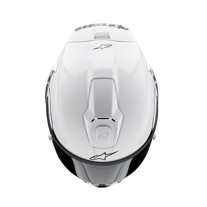 Alpinestars Supertech R-10 Solid carbon white matt integral мотоциклетна каска