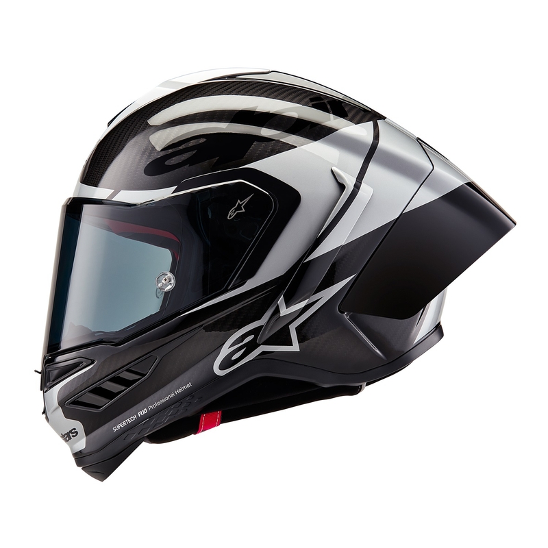 Alpinestars Supertech R-10 Element карбонова каска за мотоциклет сребристо-черна
