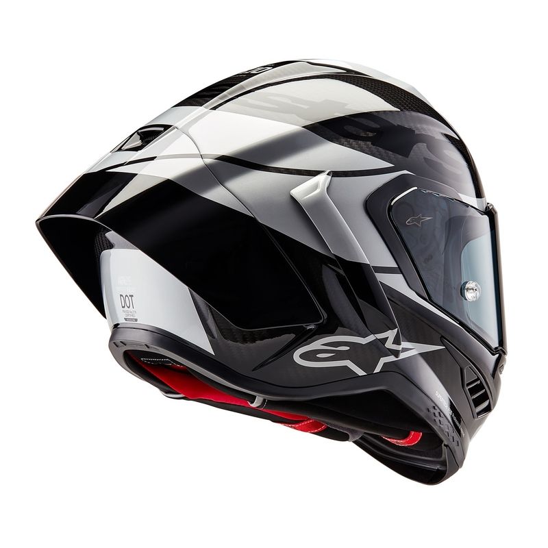 Alpinestars Supertech R-10 Element карбонова каска за мотоциклет сребристо-черна