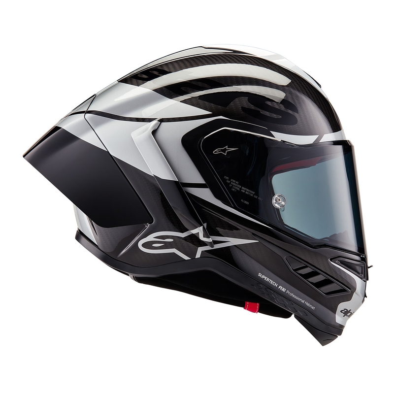 Alpinestars Supertech R-10 Element карбонова каска за мотоциклет сребристо-черна