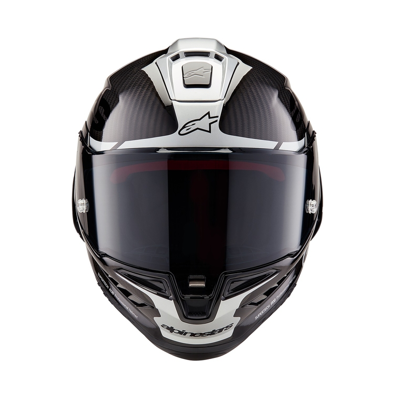 Alpinestars Supertech R-10 Element карбонова каска за мотоциклет сребристо-черна