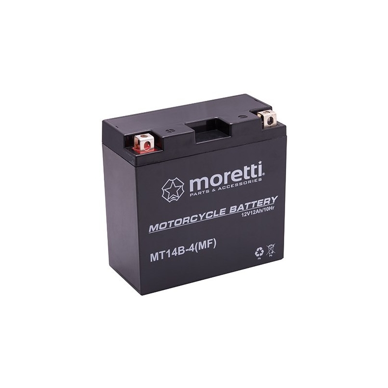 Гел-акумулатор без поддръжка Moretti MT14B-4, 12V 12Ah