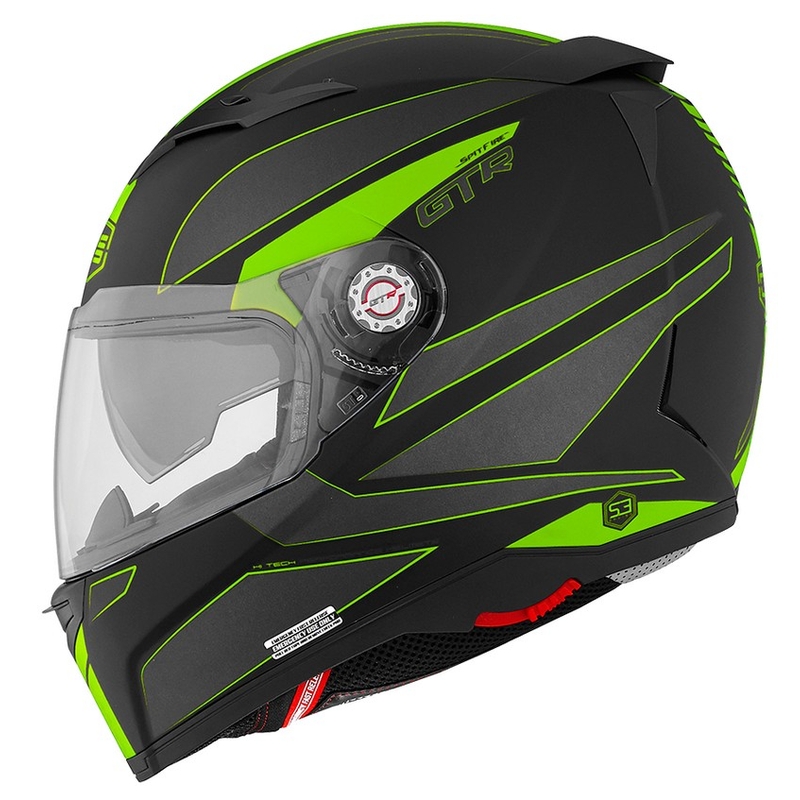 Přilba na motorku CMS GTR Spitfire fluo žlutá