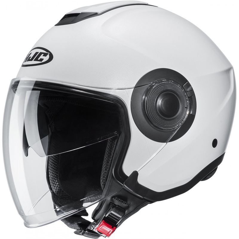 Отворена мотоциклетна каска HJC i40N Solid pearl white