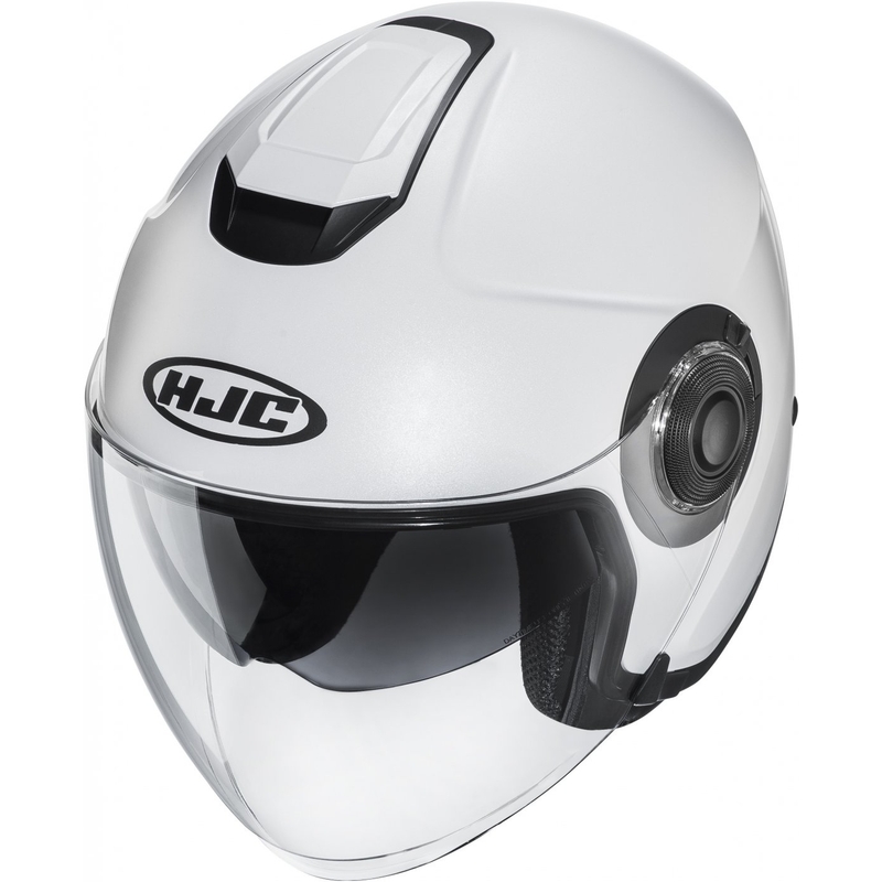 Отворена мотоциклетна каска HJC i40N Solid pearl white