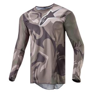 Тактическо трико за мотокрос Alpinestars Racer зелено камуфлажно-кафяво