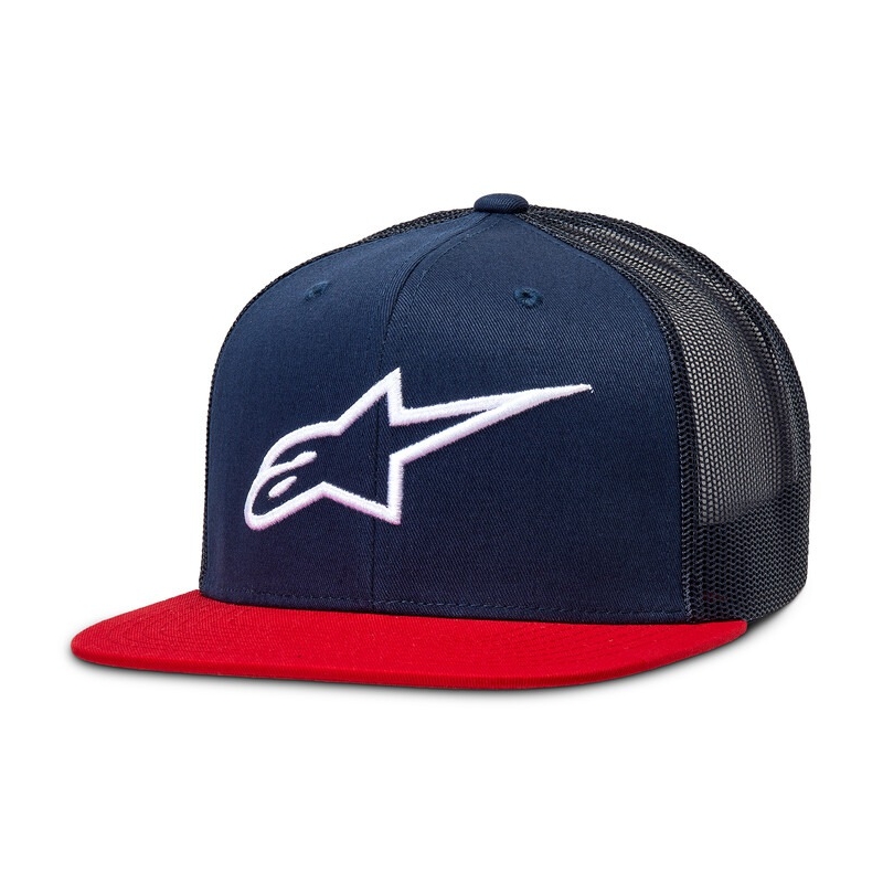 Alpinestars Corp Шапка Trucker синьо-червено-черно-бяло