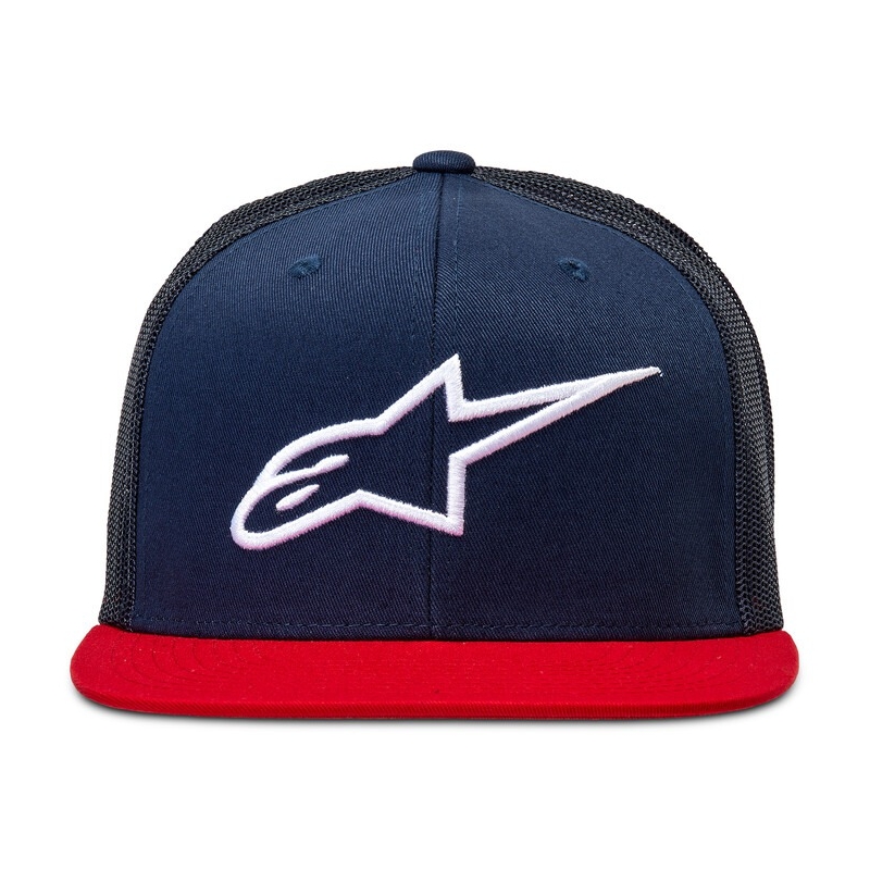 Alpinestars Corp Шапка Trucker синьо-червено-черно-бяло