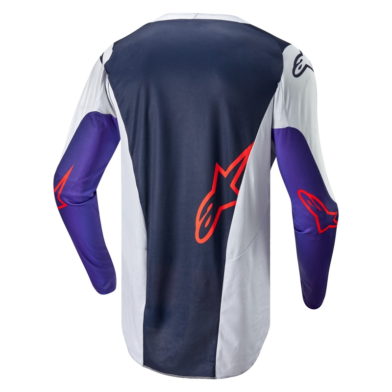 Мотокрос фланелка Alpinestars Racer Hoen сиво-синьо-оранжева