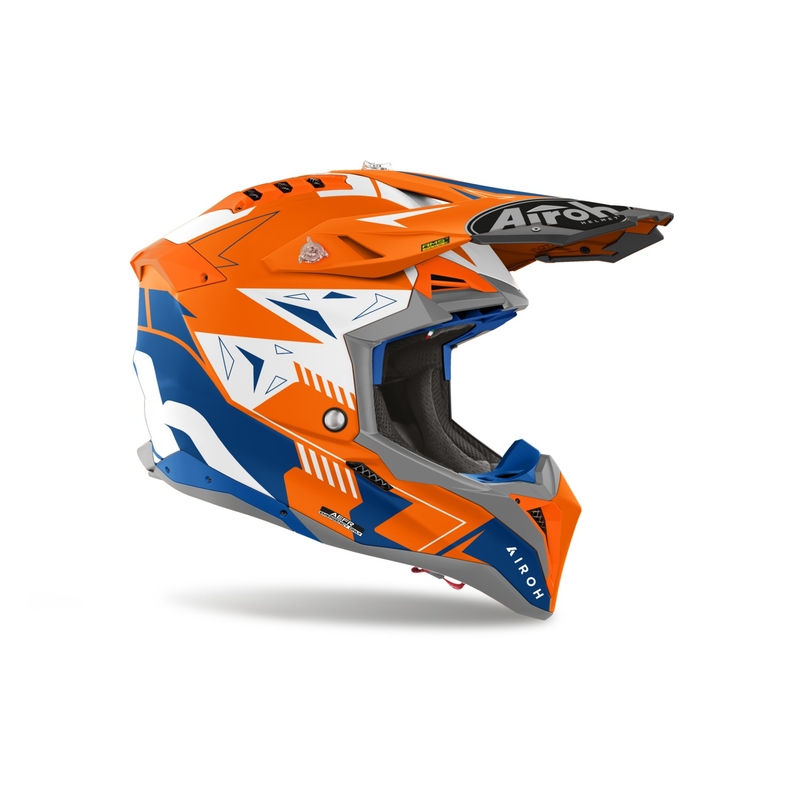 Мотокрос каска Airoh Aviator 3 Spin, флуоресцентно оранжево, матово