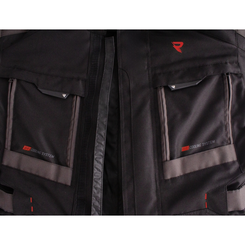 Мотоциклетно яке Street Racer Rocket черно-сиво-червено