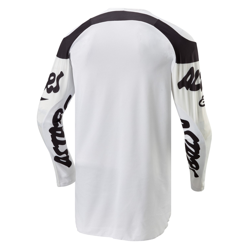 Мотокрос фланелка Alpinestars Racer Hana, бяло-черна