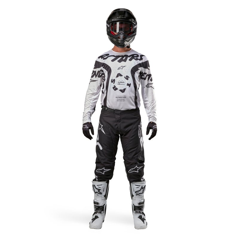 Мотокрос фланелка Alpinestars Racer Hana, бяло-черна