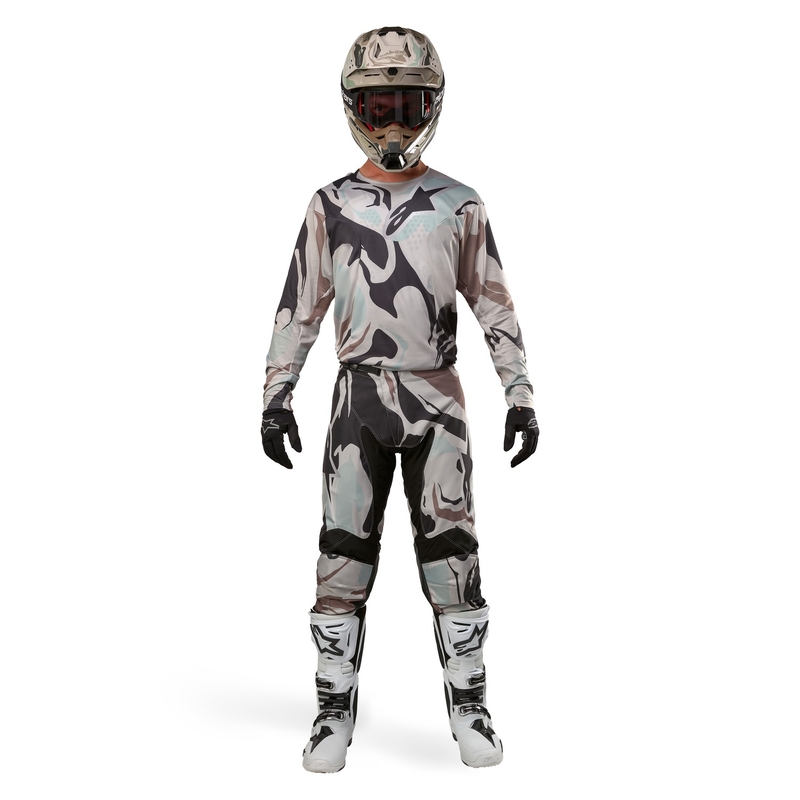 Motokrosové kalhoty Alpinestars Racer Tactical 2024 rezavo camo-šedé