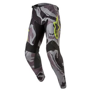 Тактически панталон за мотокрос Alpinestars Racer сив камуфлажно-флуо жълто-черен