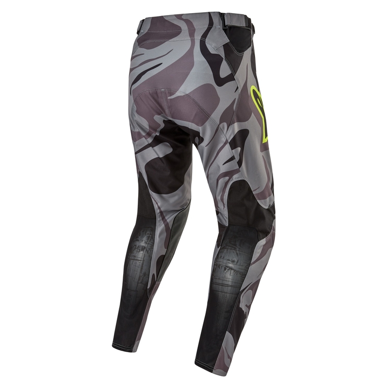 Тактически панталон за мотокрос Alpinestars Racer сив камуфлажно-флуо жълто-черен