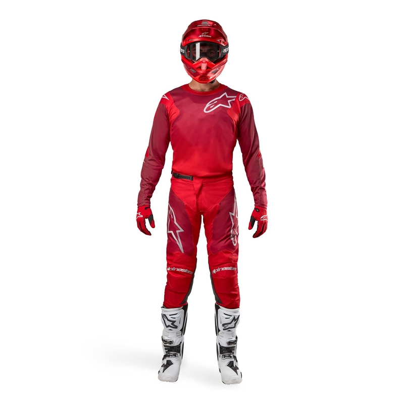 Alpinestars Racer Hoen Панталони за мотокрос червено и вино