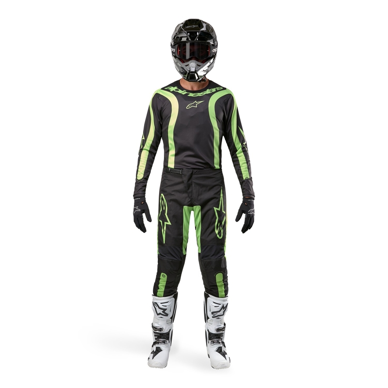 Панталон за мотокрос Alpinestars Fluid Lurv черен-флуо жълт
