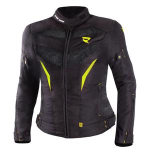 Дамско яке за мотоциклет Street Racer Rose Black-Fluo Yellow