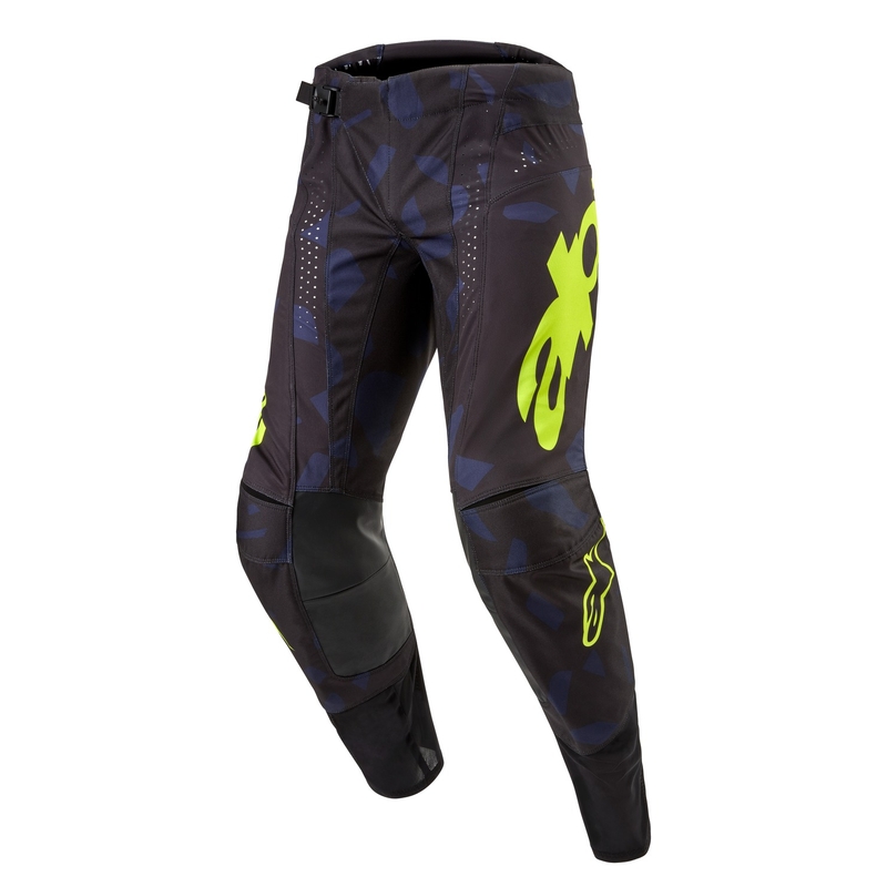 Панталон за мотокрос Alpinestars Techstar Rantera черен-син-флуо жълт