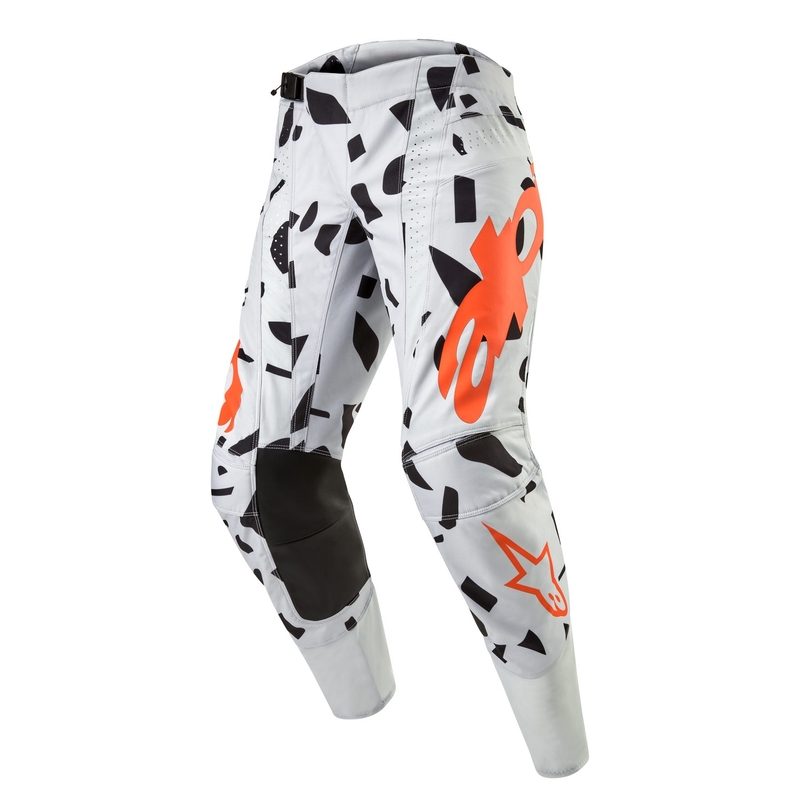 Мотокрос панталон Alpinestars Techstar Rantera сиво-оранжево-черен