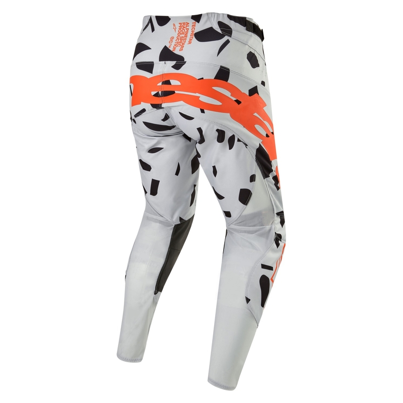 Мотокрос панталон Alpinestars Techstar Rantera сиво-оранжево-черен