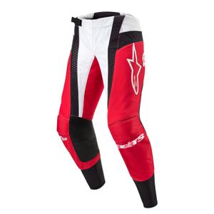 Панталони за мотокрос Alpinestars Techstar Ocuri червено-бяло-черно