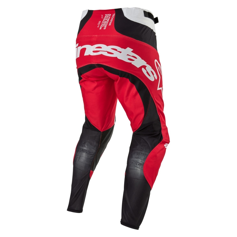 Панталони за мотокрос Alpinestars Techstar Ocuri червено-бяло-черно