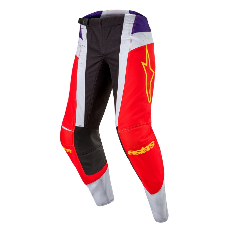 Alpinestars Techstar Ocuri Панталон за мотокрос оранжево-сиво-лилаво-жълто разпродажба