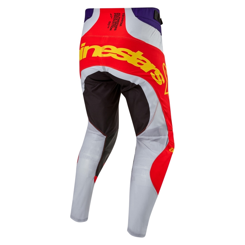 Alpinestars Techstar Ocuri Панталон за мотокрос оранжево-сиво-лилаво-жълто разпродажба