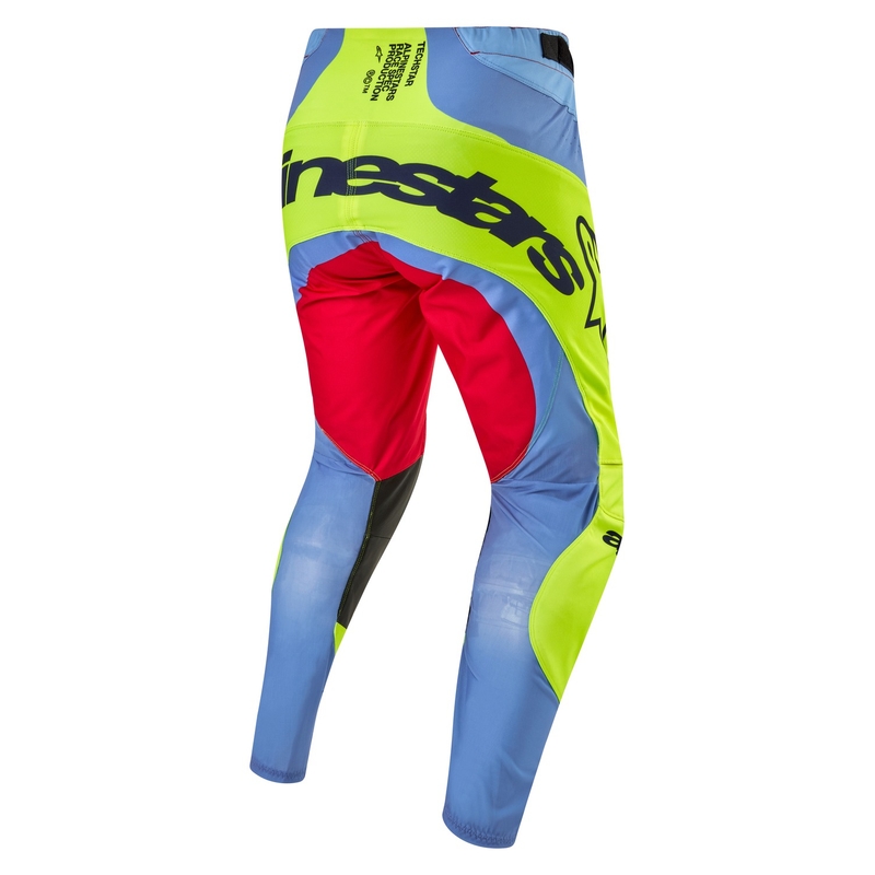Alpinestars Techstar Ocuri Панталон за мотокрос Светлосиньо-жълто-червено