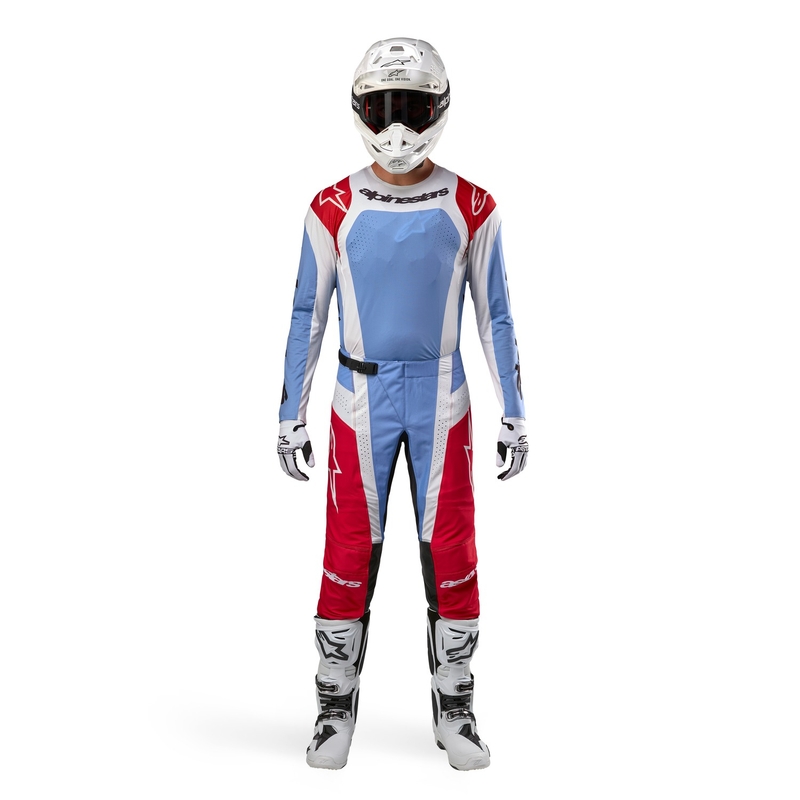 Alpinestars Techstar Ocuri 2024 Панталон за мотокрос Светлосиньо-бяло-червено