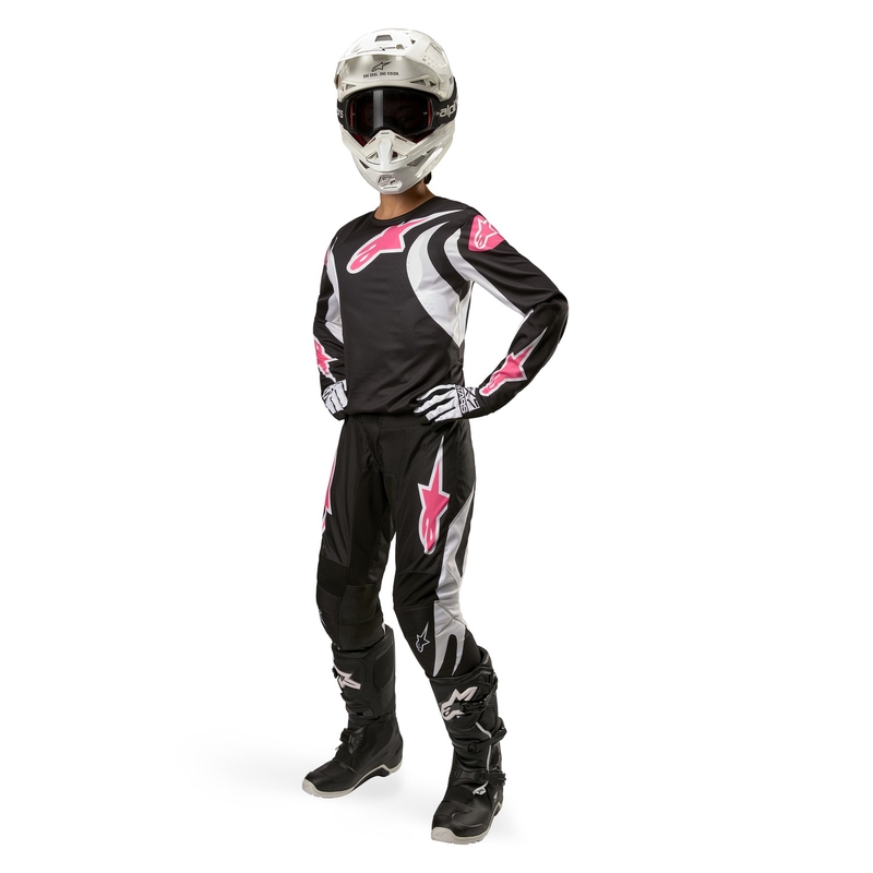 Alpinestars Stella Fluid дамски панталон за мотокрос черно-бял