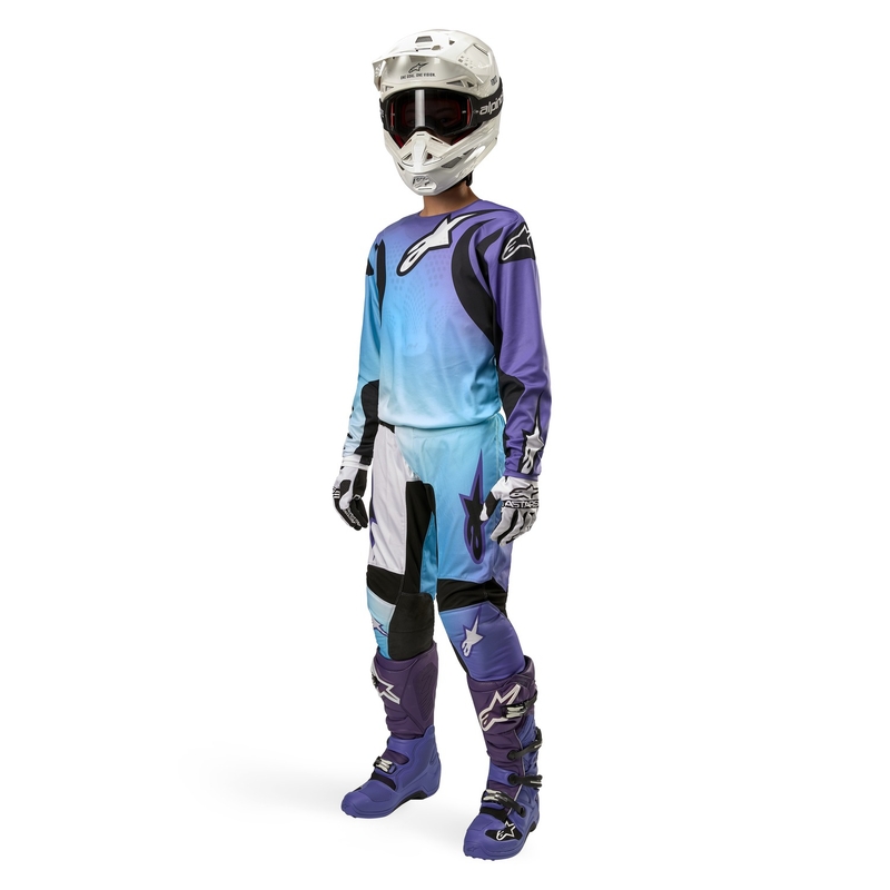 Alpinestars Stella Fluid 2024 дамски панталони за мотокрос в бяло и лилаво
